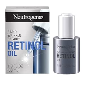 Neutrogena Retinol Face Oil .3% Concentrated, Rapid Wrinkle Repair, Daily Anti-Aging Face Serum to Fight Fine Lines, Deep Wrinkles, &amp; Dark Spots, 1.0 fl. oz