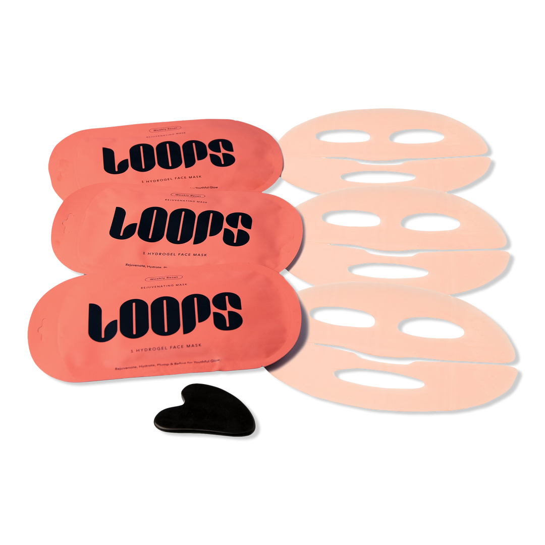 LOOPS The Rejuvenating Bundle Face Mask 3 Piece Set + Gua Sha #1